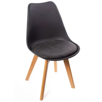 Комплект из 4 стульев Eames Bon чёрный 196X54X84 CM
