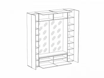 Композиция для прихожей Modus 213X40X233 CM