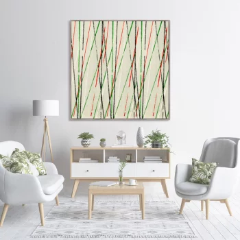 Постер Vintage print of Japanese textile 105X105 CM
