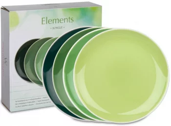 Набор из четырёх тарелок Elements Jungle Ø19 CM