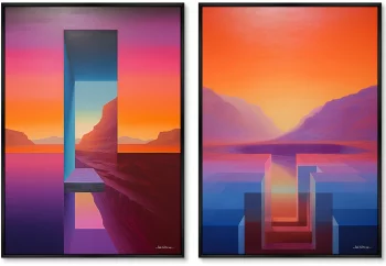Набор из двух постеров на холсте Continuum 75X105 / 75X105 CM