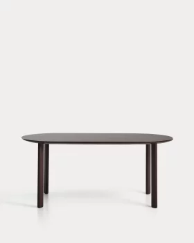 Овальный стол Erice из алюминия и коричневого закаленного стекла 180X90 CM