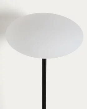 Напольный светильник Idela из дымчатого стекла и чёрного мрамора 25X25X120 CM
