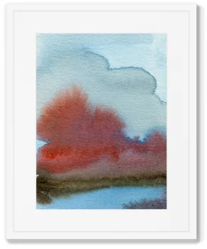 Постер Trees by the lake in late October 42X52 CM