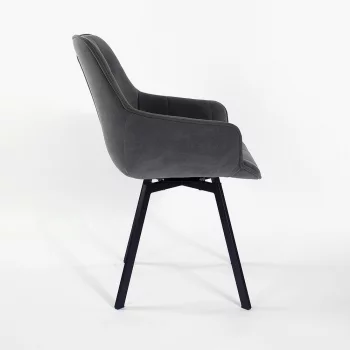 Стул Авиано вращающийся темно-серый бархат 57X60X87 CM