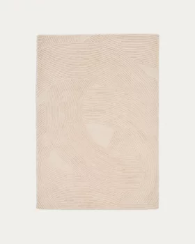 Бежевый шерстяной ковёр Domm 160X230 CM