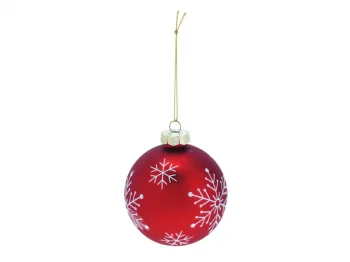 Елочное украшение шар Red Snowflake 14.5X7X9.4 CM