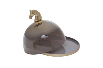 Декоративное блюдо с крышкой Horse 26X25.5X26 CM