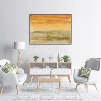 Репродукция на холсте Valley landscape in July 105X75 CM