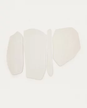 Набор из 4 настенных панелей Siluna из белого папье-маше 95X68X2.5 CM