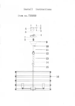 Подвесная люстра Epsilon 50X50X69 CM