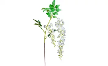 Искусственная ветка глицинии белая 142 CM