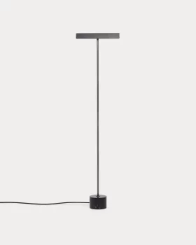 Торшер Lynor из брашированной стали с черным мраморным основанием 30X12X121 CM