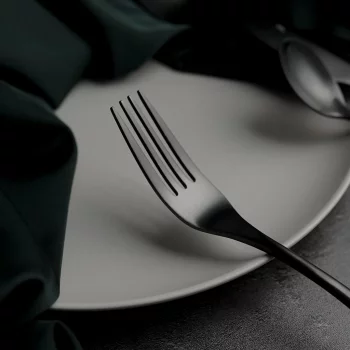 Вилка столовая 21,5 см матовый черный PVD Alessi-Black P.L. [12]