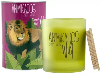 Свеча ароматическая lion древесный wild 40 часов горения