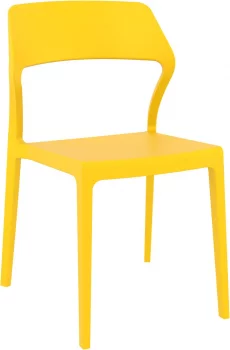 Стул пластиковый Snow 52X56X83 CM жёлтый