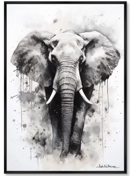 Постер на холсте Walking elephants 75X105 CM
