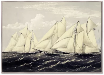 Постер Yachts on a summer cruise 105X75 CM