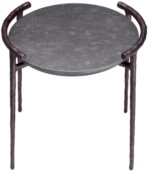 Вспомогательный столик с мрамором Arca 55X55X58 CM