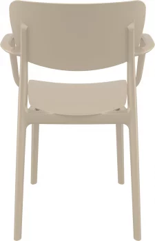 Стул пластиковый Lisa 53X54X82 CM бежевый