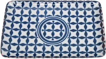 Тарелка Geo Eclectic 21X14 CM D/Blue