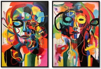 Набор из двух постеров на холсте Vibrant mindsets 75X105 / 75X105 CM