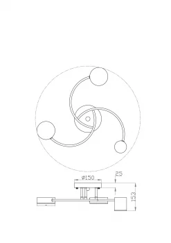 Потолочный светильник Тибо FR6048CL-L6B 48X15.3 CM