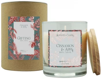 Свеча ароматическая Gifting Cinnamon and apple 40 часов горения