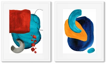 Набор из двух постеров Forms and colors 42X52 / 42X52 CM