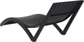 Шезлонг пластиковый Slim 180X72X70 CM чёрный