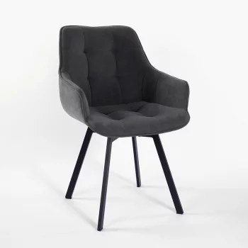 Стул Авиано вращающийся темно-серый бархат 57X60X87 CM