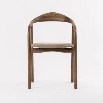 Стул Лугано бежево-коричневая ткань дуб тон терра 51X55X78 CM