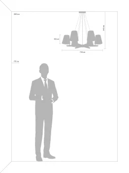 Подвесная люстра Арельяно 70X70X64 CM