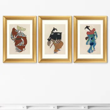 Набор картин Dancers from Momoyogusa Flowers 51X71 / 51X71 / 51X71 CM
