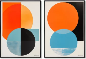 Набор из двух постеров на холсте Celestial bodies 75X105 / 75X105 CM