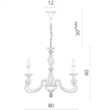 Подвесная люстра Milano 80X80X75 CM