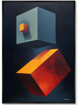 Набор из двух постеров на холсте Cubes the volumetric 75X105 / 75X105 CM