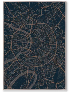 Постер на холсте Underground geometry of Moscow 75X105 CM
