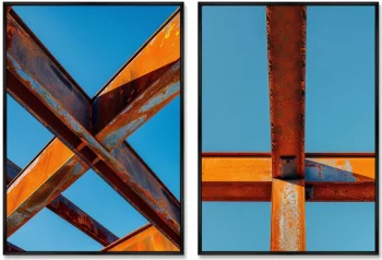 Набор из двух постеров на холсте Metal Lines 75X105 / 75X105 CM