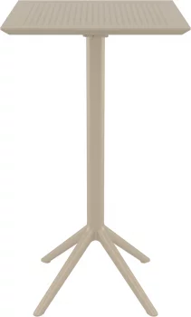 Стол пластиковый барный Sky Folding Bar 60X60X108 CM бежевый