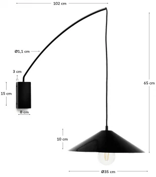 Настенный светильник Kally 35X102X65 CM