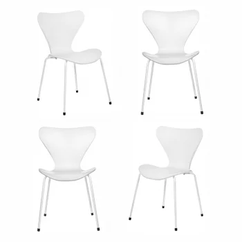 Комплект из 4 стульев Seven Style белый с белыми ножками 48X53X80 CM