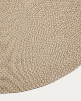Овальный бежевый ковер Rodhe из 100% PET 160X230 CM