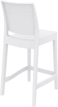 Стул пластиковый полубарный Maya 45X50X98 CM белый