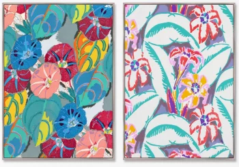 Диптих на холсте Colorful vintage art deco pattern 75X105 / 75X105 CM