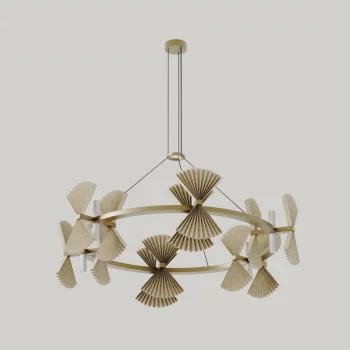 Люстра Hita 6 состаренное золото 90X90X330 CM