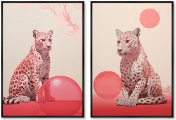 Набор из двух постеров на холсте The pink ones 75X105 / 75X105 CM