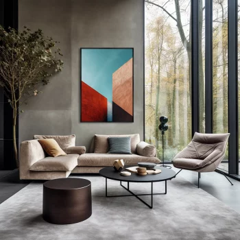 Постер на холсте The geometry of the Stone 75X105 CM