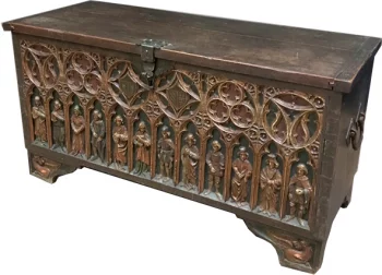 Сундук Gothic Trunk 1920 год Испания 126X51X66 CM