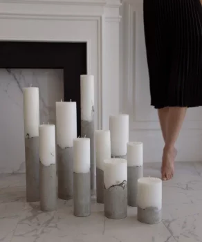Декоративные свечи ConcreteWax 7X7X65 / 10X10X50 / 10X10X43 / 7X7X40 / 7X7X3 / 7X7X35 / 10X10X17 CM